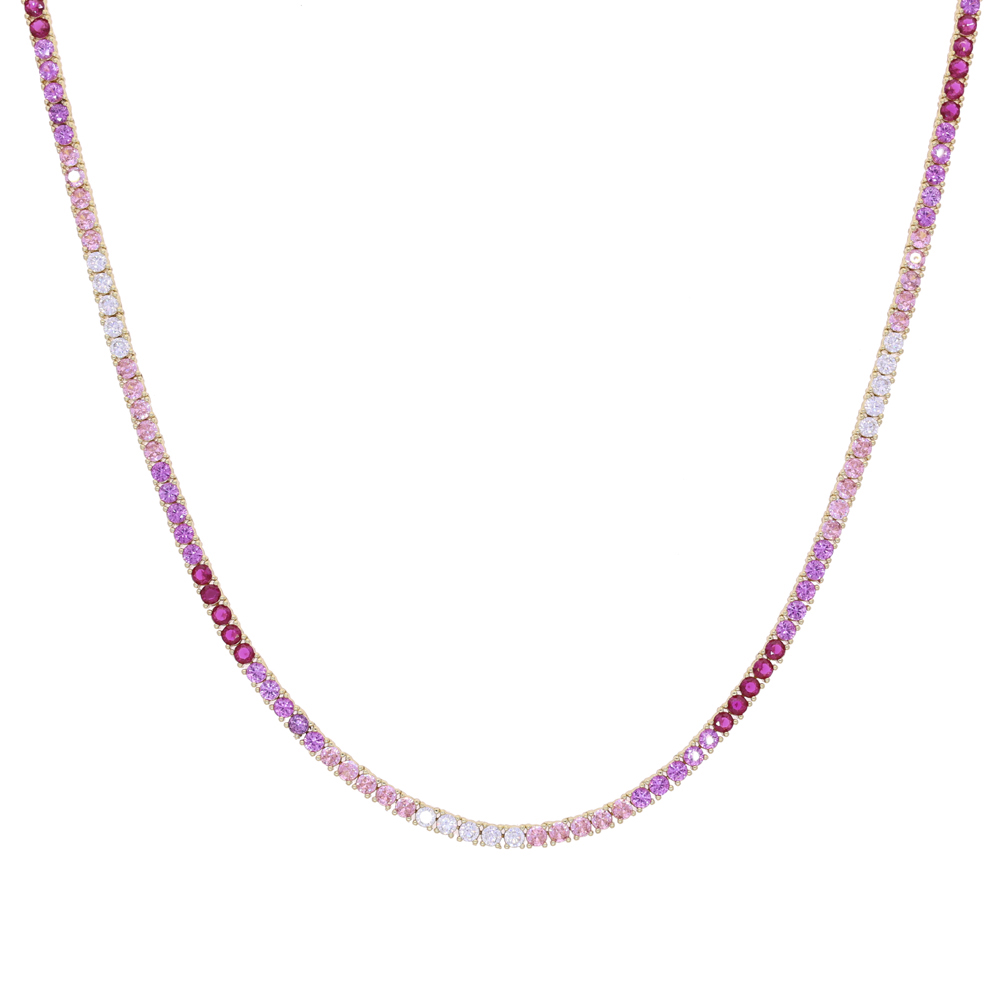 Tennis Bracelet Cubic - Colar Choker e Pulseira de Zircônia