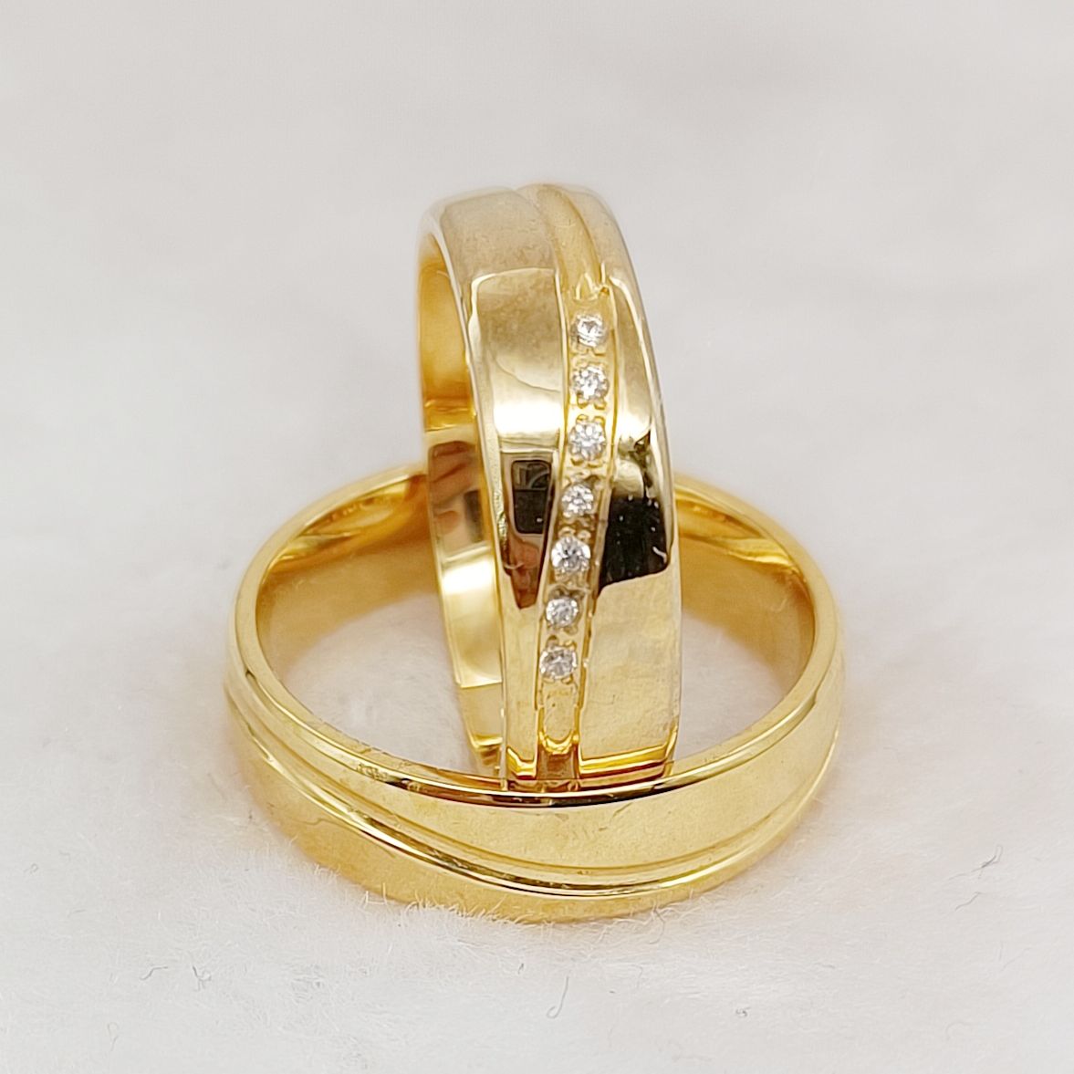Titanium Steel Ring - Anel de noivado de jóias de