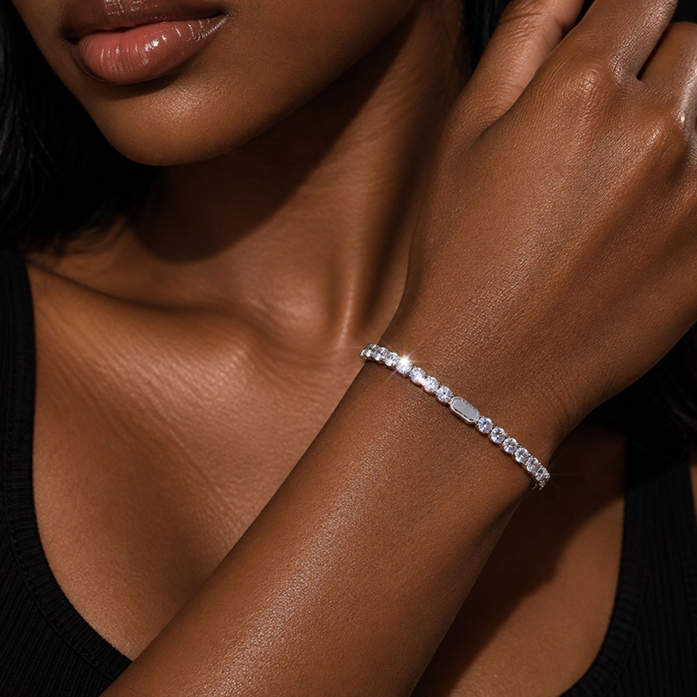 Tennis Bracelet Cubic - Pulseira de Tênis ESKEEM 3/4/5mm com