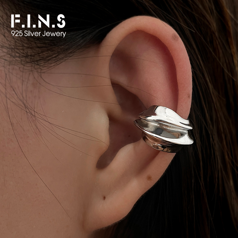 Ear Cuff No Piercing - F.i.n.s 1pc exagerada largo s925 prata