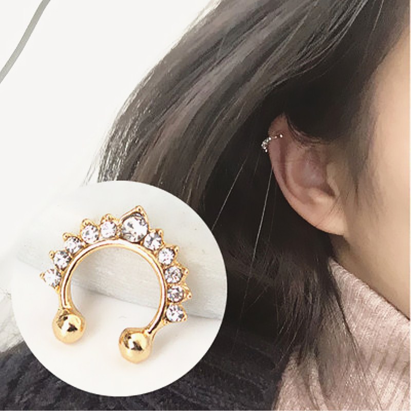 Ear Cuff No Piercing - U-Forma Anéis Nariz Falso e Studs