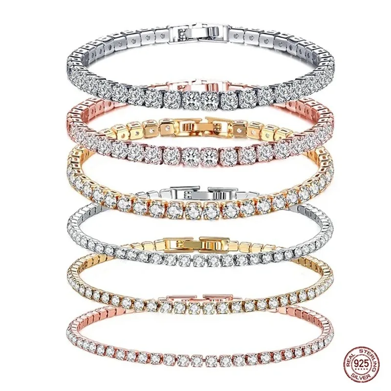 Tennis Bracelet Cubic - Bracelete hip hop tênis para mulheres,