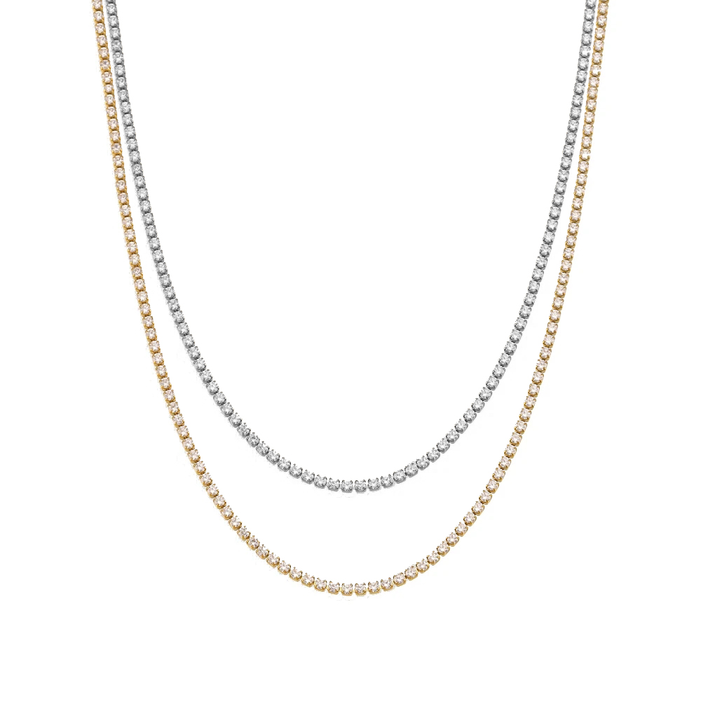 Tennis Bracelet Cubic - 2mm corrente de tênis colares feminino