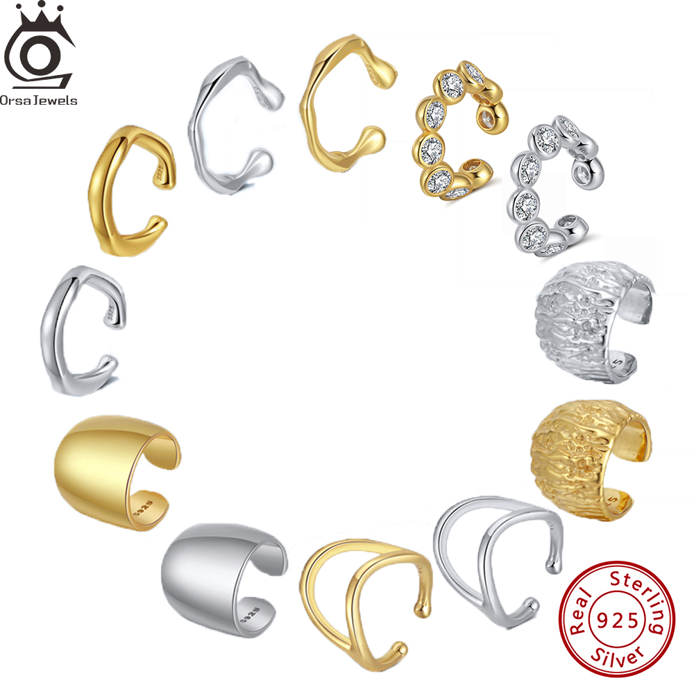 Ear Cuff No Piercing - Orsa jóias soild 925 prata esterlina