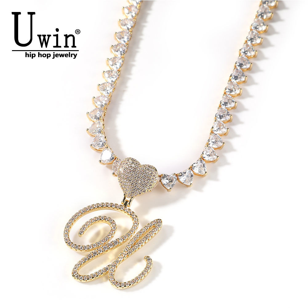 Uwin-Corrente Cursiva Cartas T - Tennis Bracelet Cubic avaliação e preço