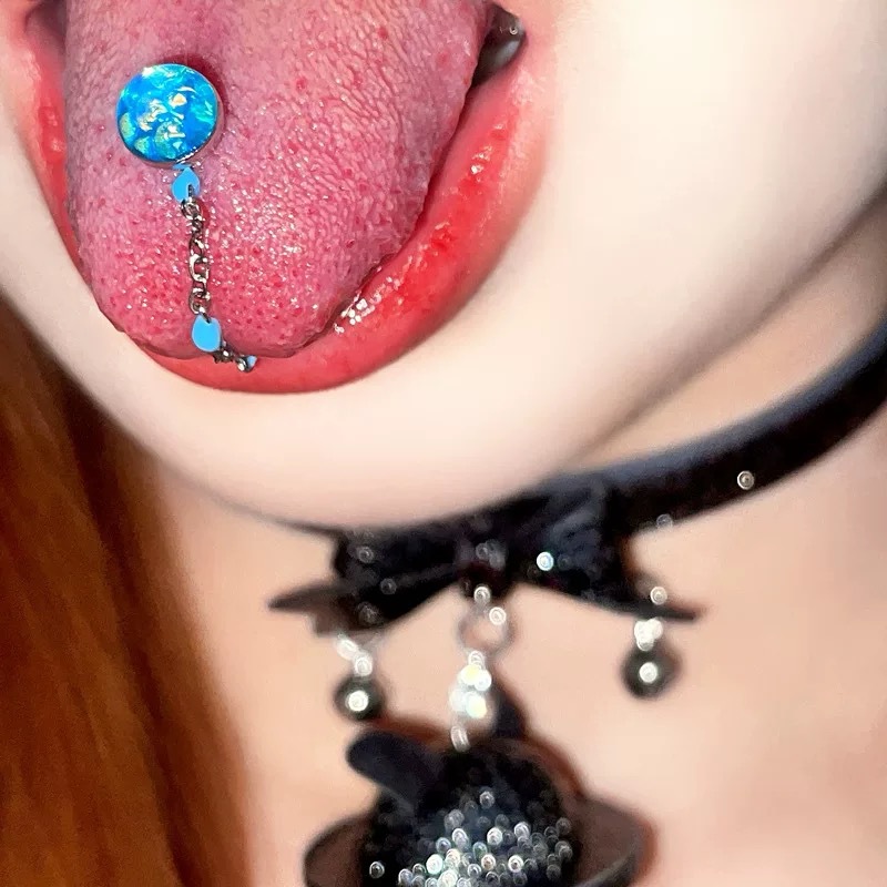 1 Peça Piercing de Língua de A - Titanium Steel Ring avaliação e preço