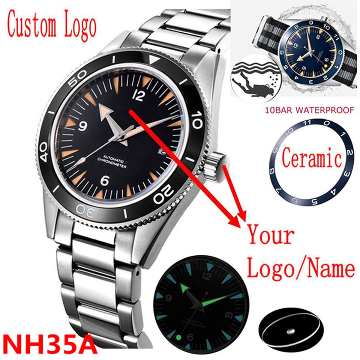 Logotipo personalizado nh35 mo - Automatic Watch Winder avaliação e preço