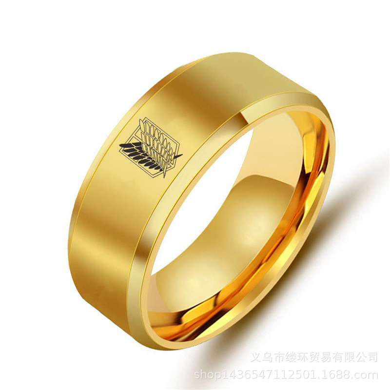 Attack on Titan Anel de aço in - Titanium Steel Ring avaliação e preço