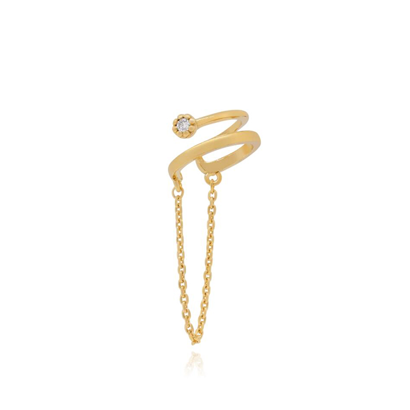 Keyouunuo ouro preenchido cor  - Ear Cuff No Piercing avaliação e preço
