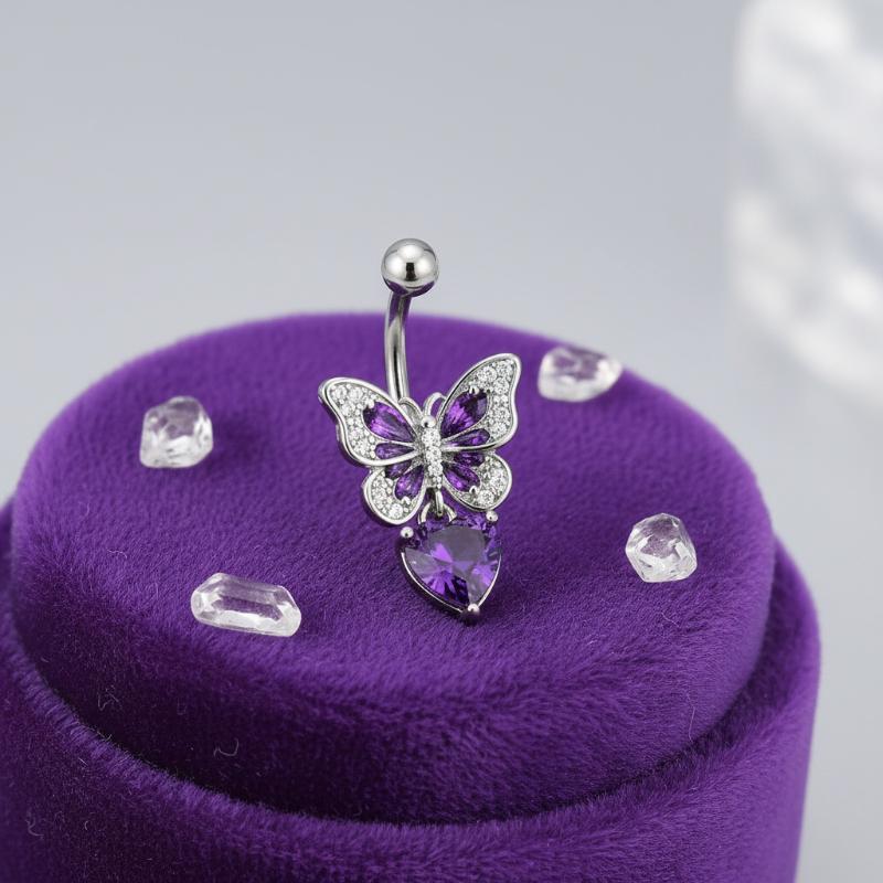 1 Peça Piercing de Umbigo com  - Titanium Steel Ring avaliação e preço