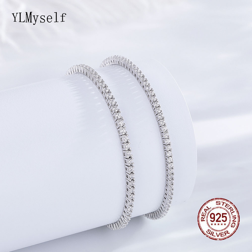 Prata real 1.75mm/1.5mm branco - Tennis Bracelet Cubic avaliação e preço