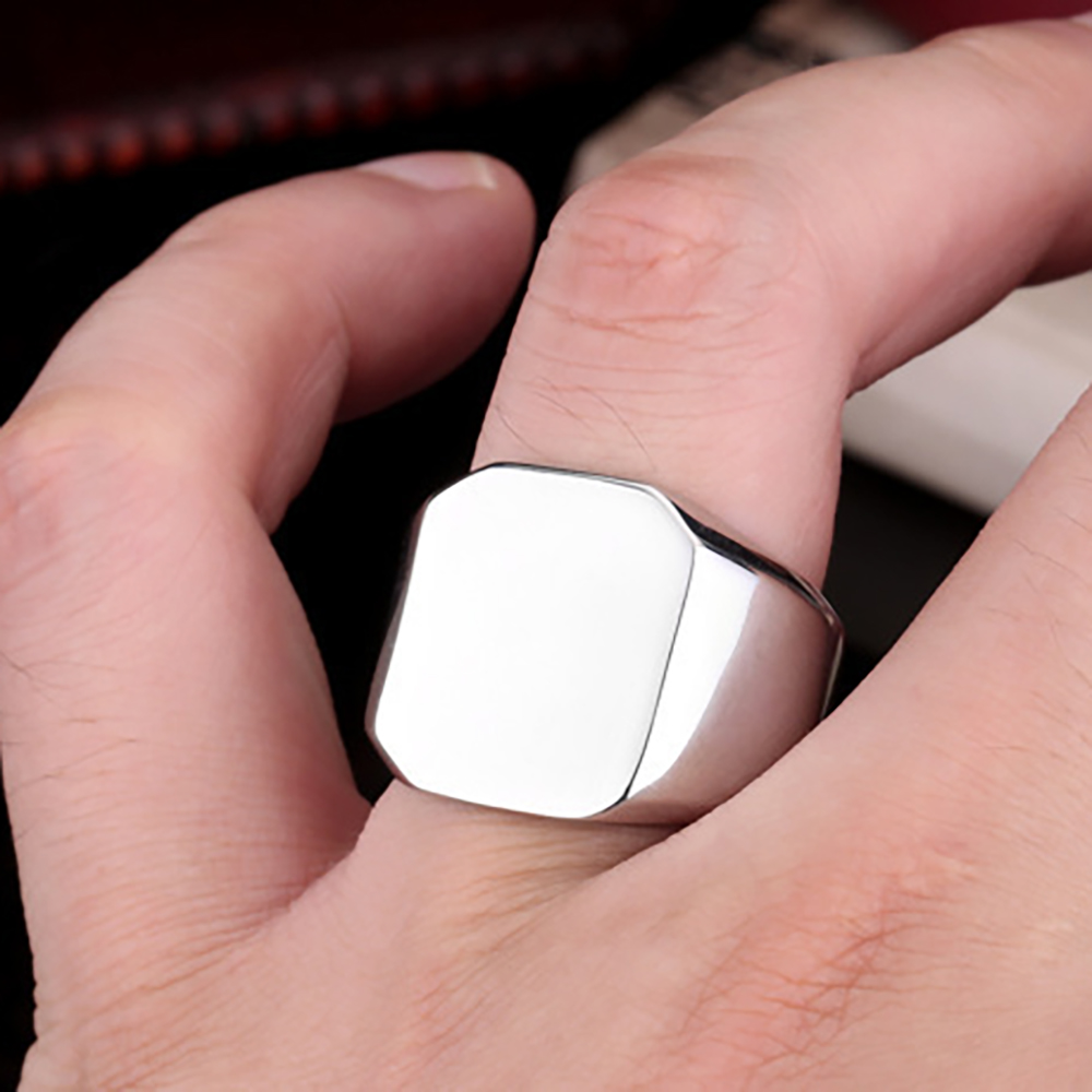 Livre Gravar Nova Prata/Ouro/P - Titanium Steel Ring avaliação e preço