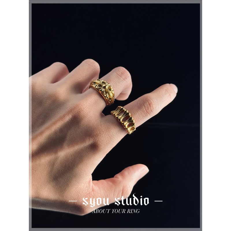 Anel Dourado Iris Joia Gótica  - Titanium Steel Ring avaliação e preço