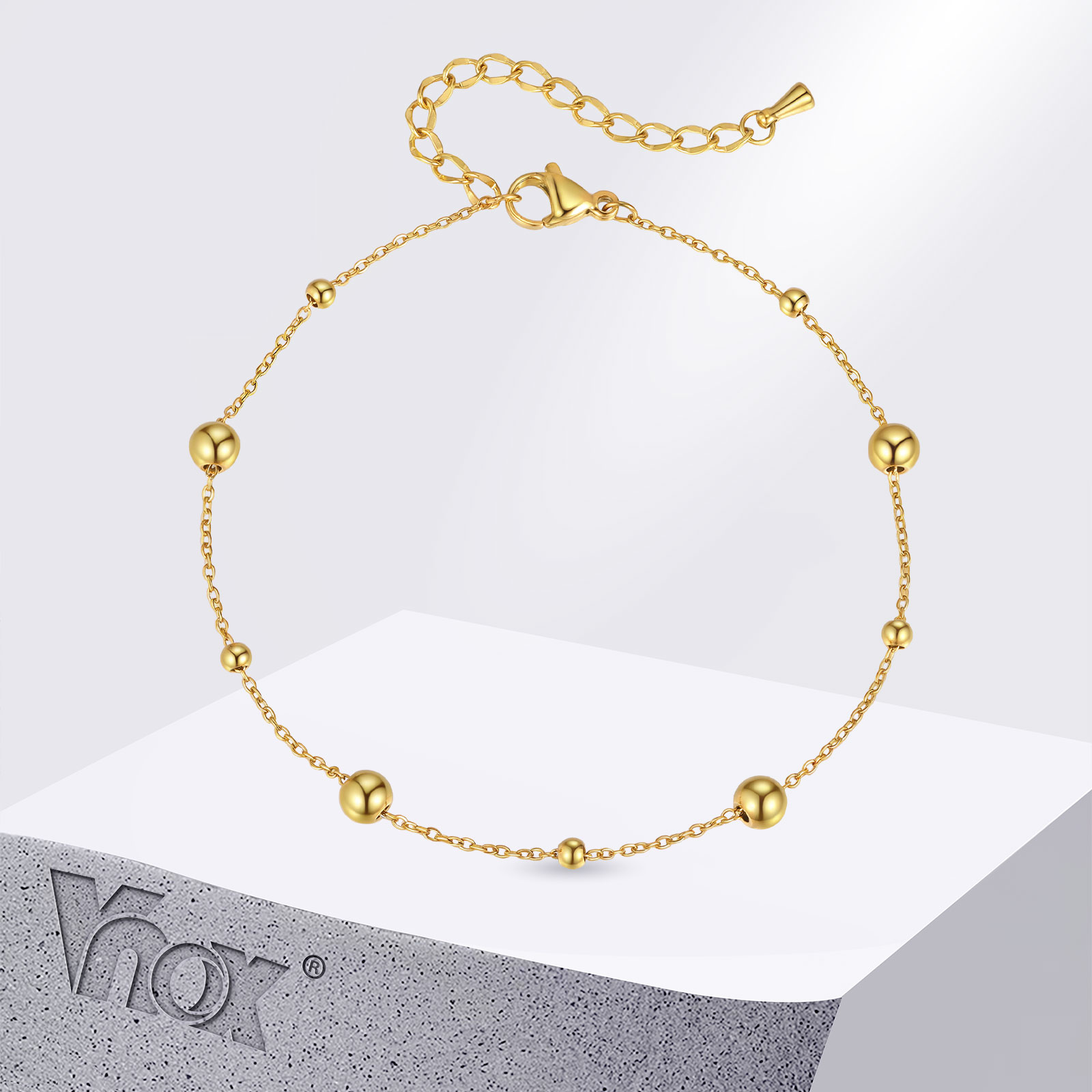 Vnox tornozeleiras de contas p - Jc Jewelry & Watches avaliação e preço