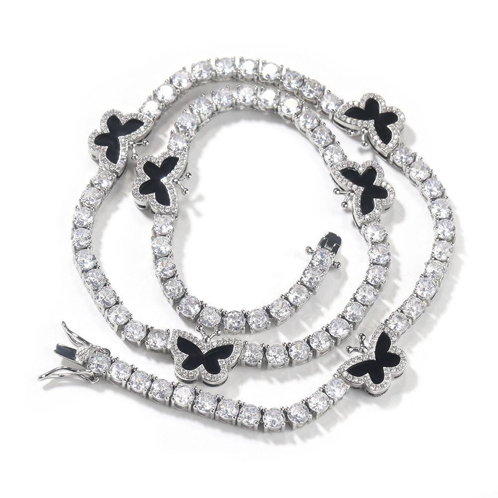 O rei berloque 4mm trevo preto - Tennis Bracelet Cubic avaliação e preço