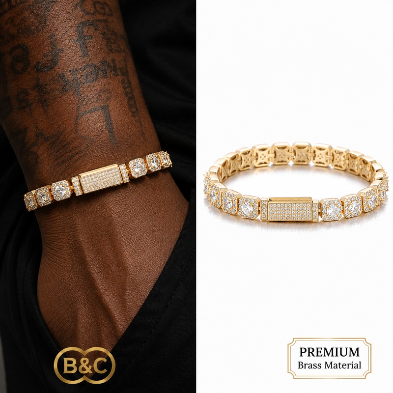 Pulseira de Tênis B&C Gold par - Tennis Bracelet Cubic avaliação e preço