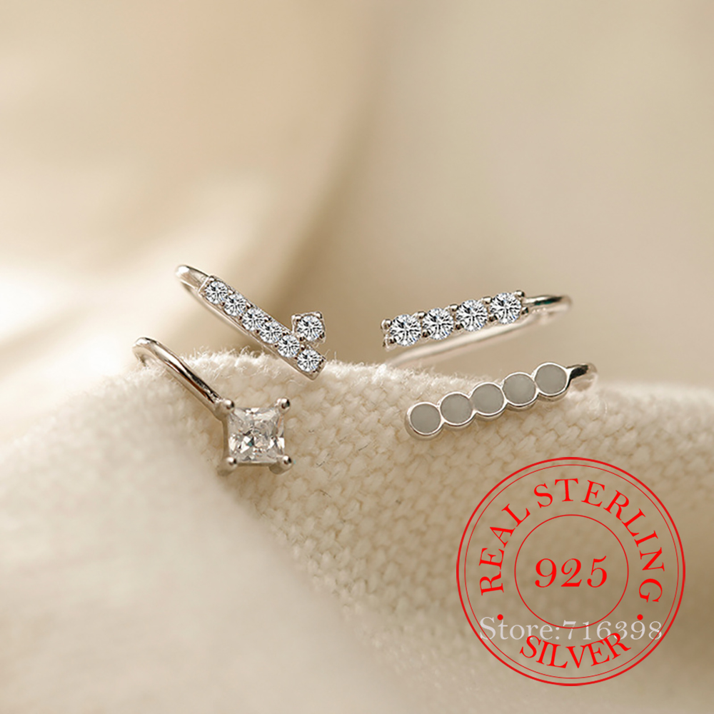 925 prata esterlina assimétric - Ear Cuff No Piercing avaliação e preço