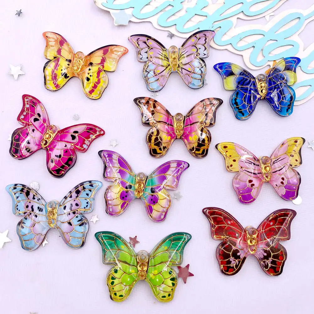 10 pçs colorido bonito borbole - Paradise Jewelry & Watches Llc Miami Photos avaliação e preço