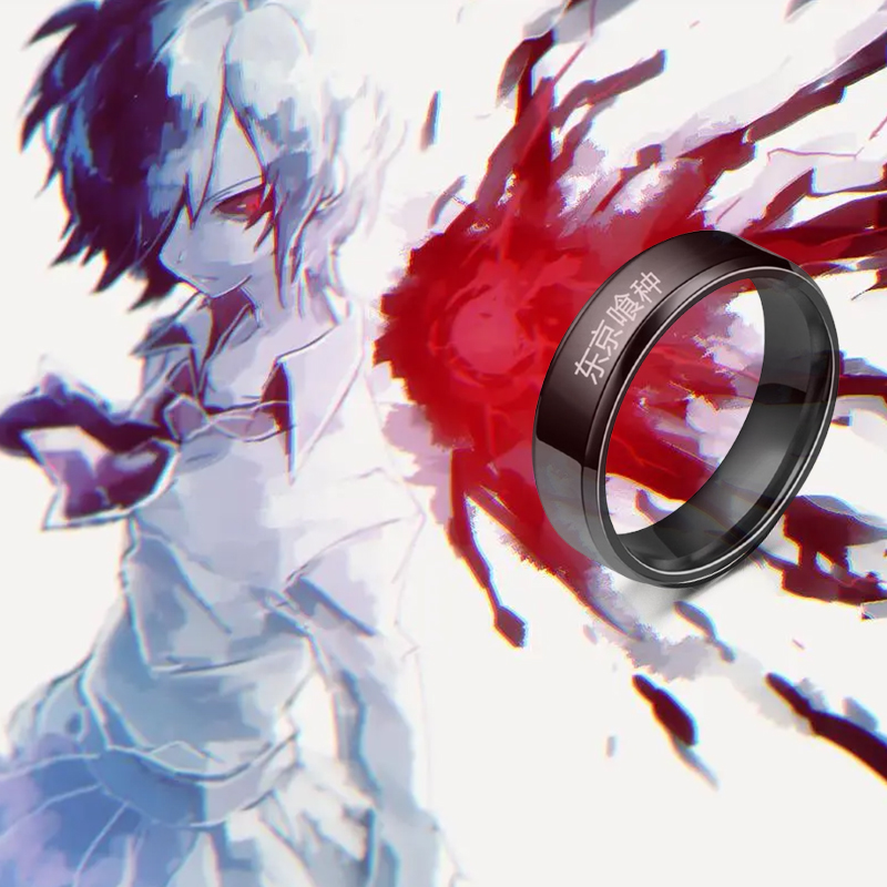 Anime tokyo ghoul kinmu kenyan - Titanium Steel Ring avaliação e preço