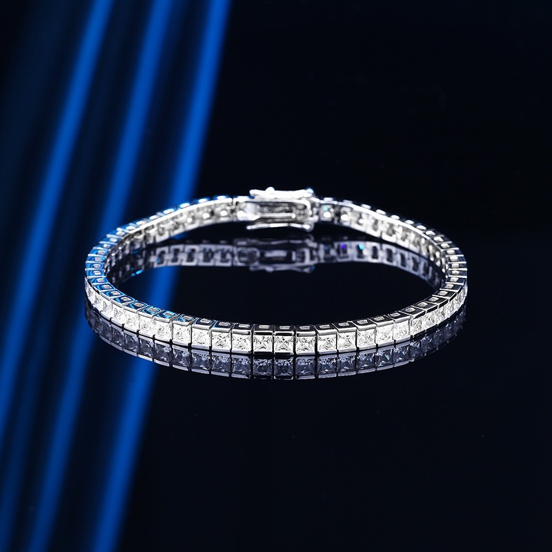 Marca de moda tênis pulseira p - Tennis Bracelet Cubic avaliação e preço