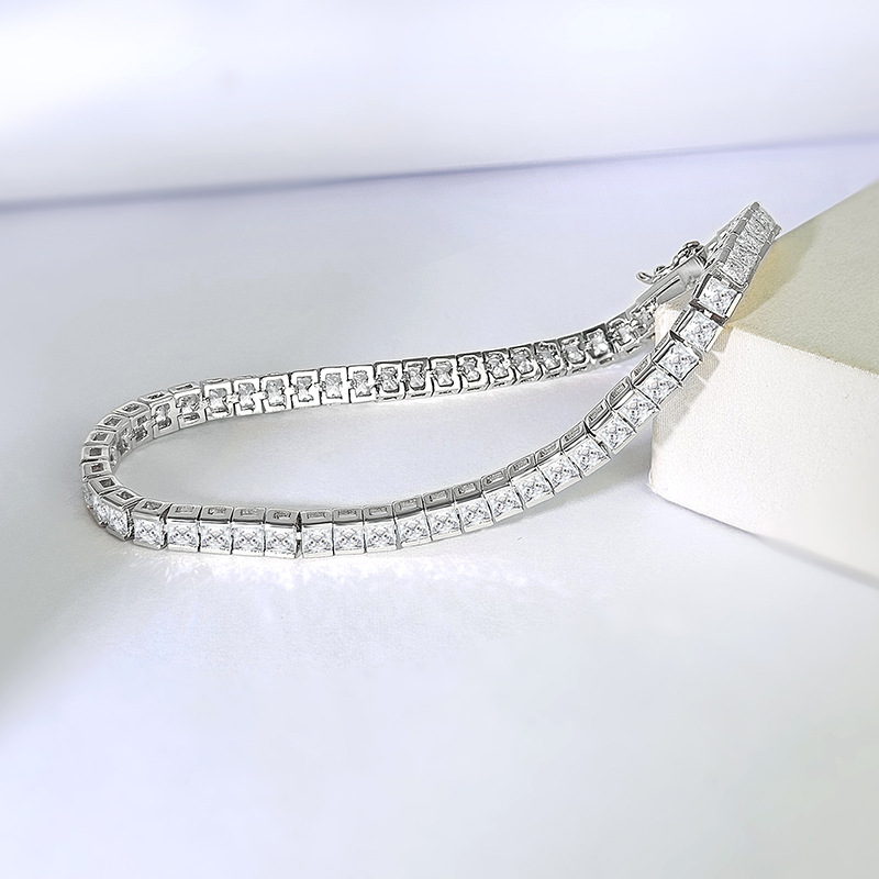 Marca de moda tênis pulseira p - Tennis Bracelet Cubic avaliação e preço