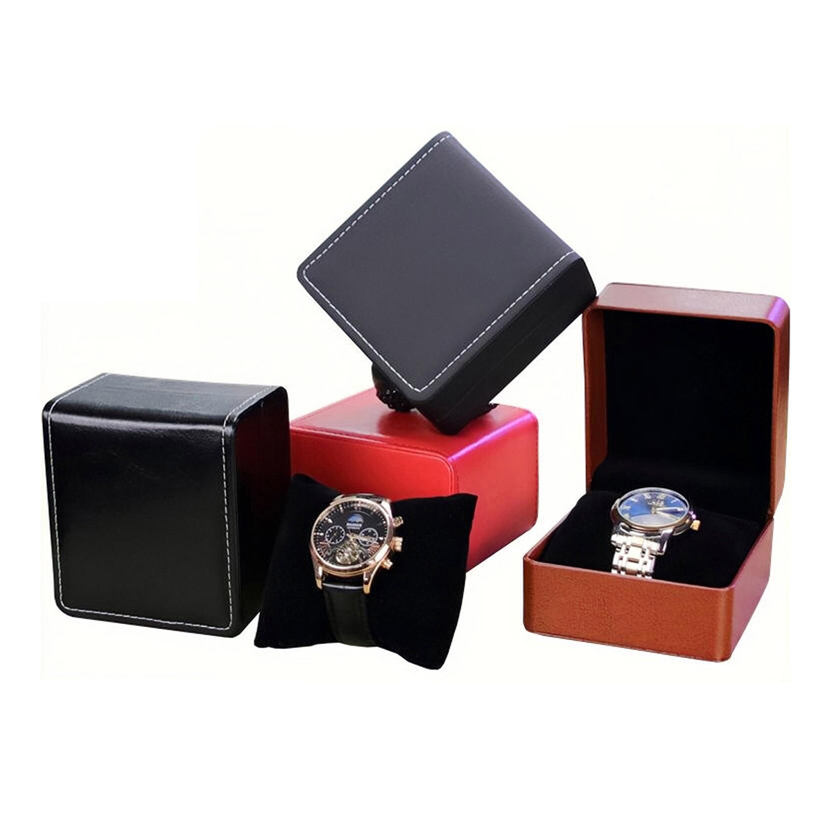Moda couro caixa de relógio ca - Best Jewelry Watches Women avaliação e preço