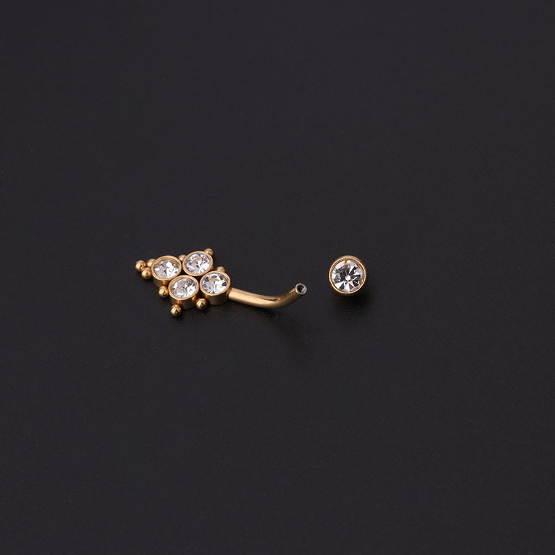 Piercings de Umbigo Dourados c - Titanium Steel Ring avaliação e preço
