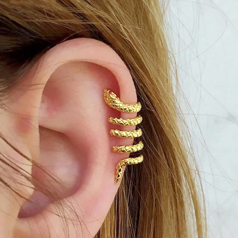 1 peça banhado a ouro 24k vint - Ear Cuff No Piercing avaliação e preço